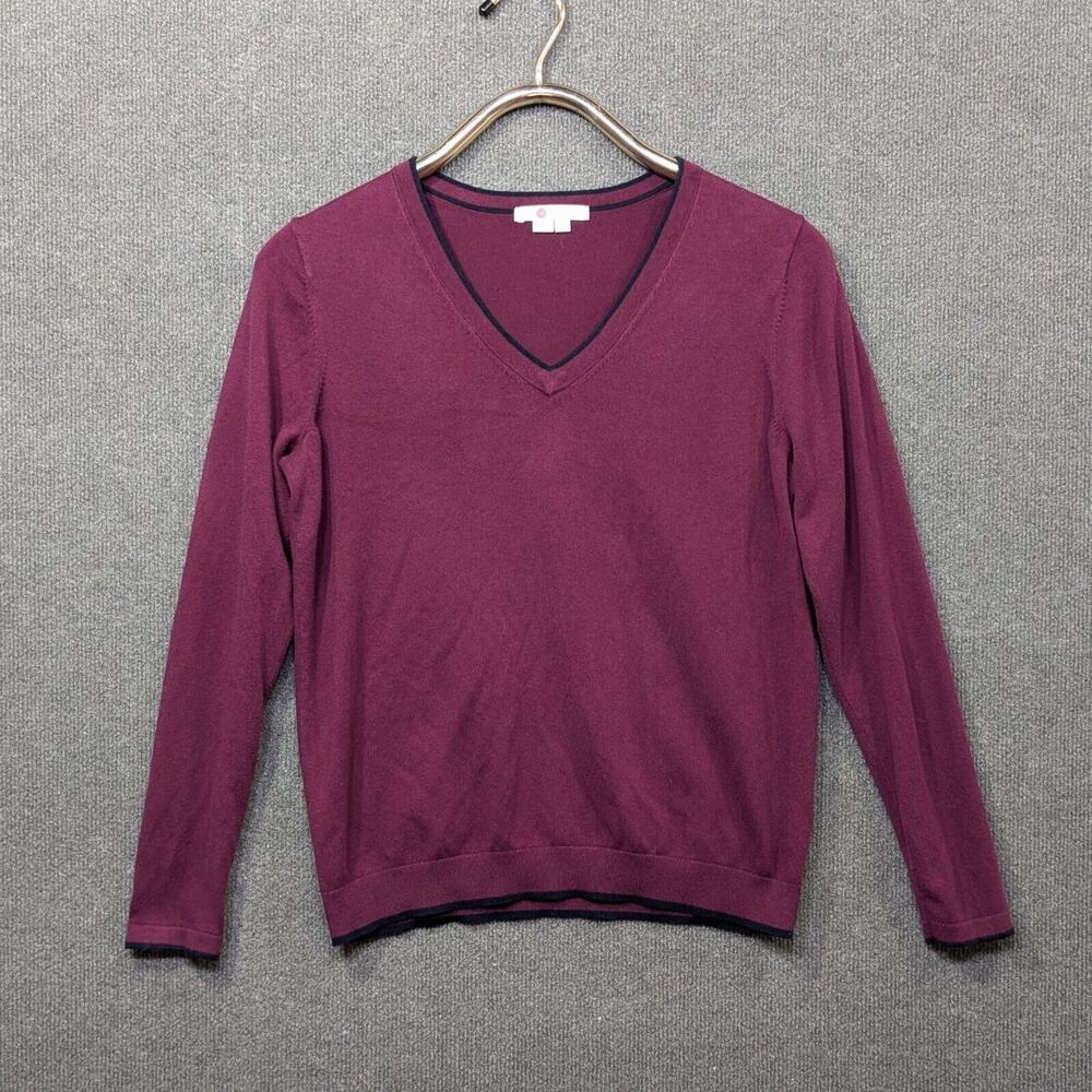 Boden V-Neck Sweater Mens Medium Cotton Basic Classic Preppy Stretch